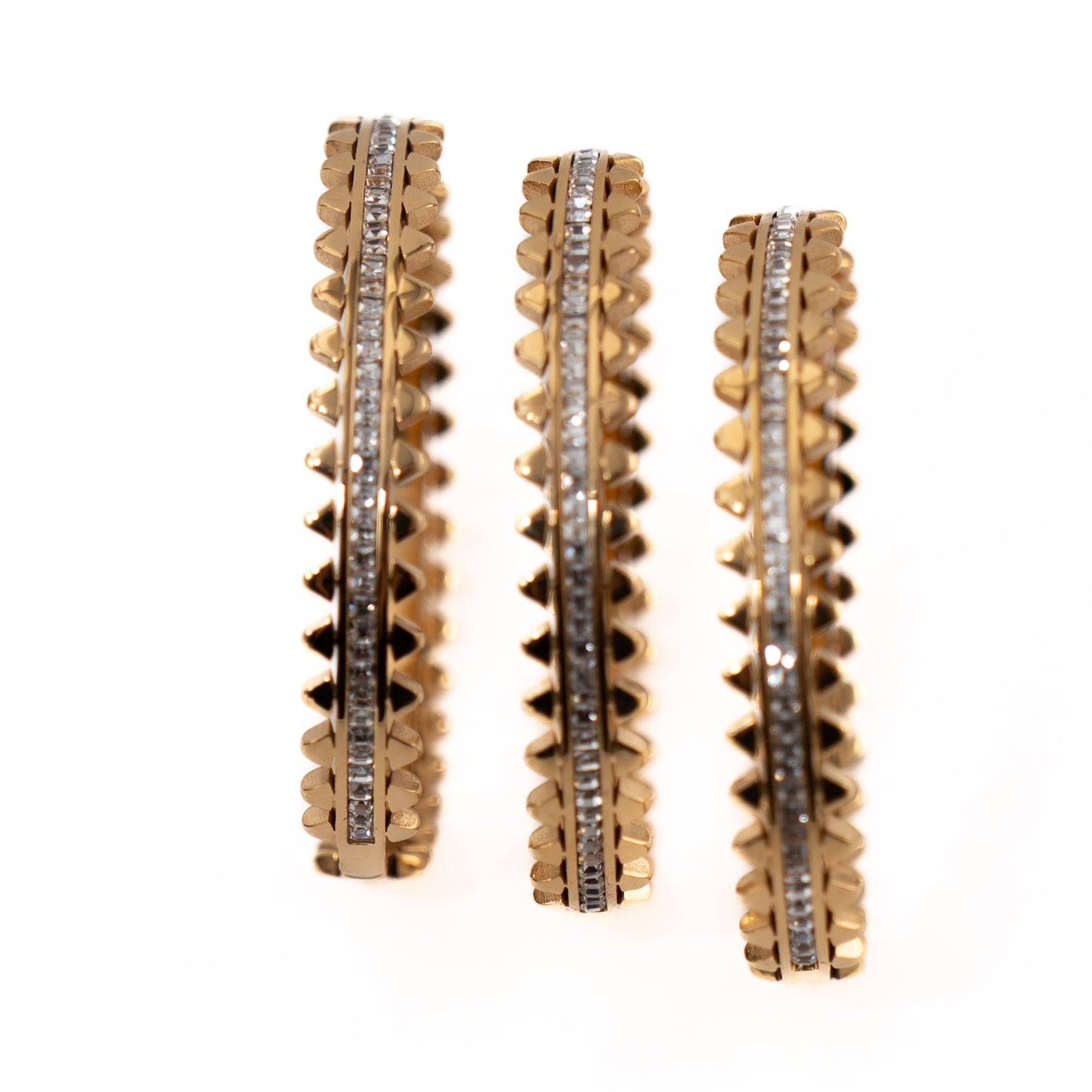 Bracelet doré perles effet diamant – acier inoxydable waterproof