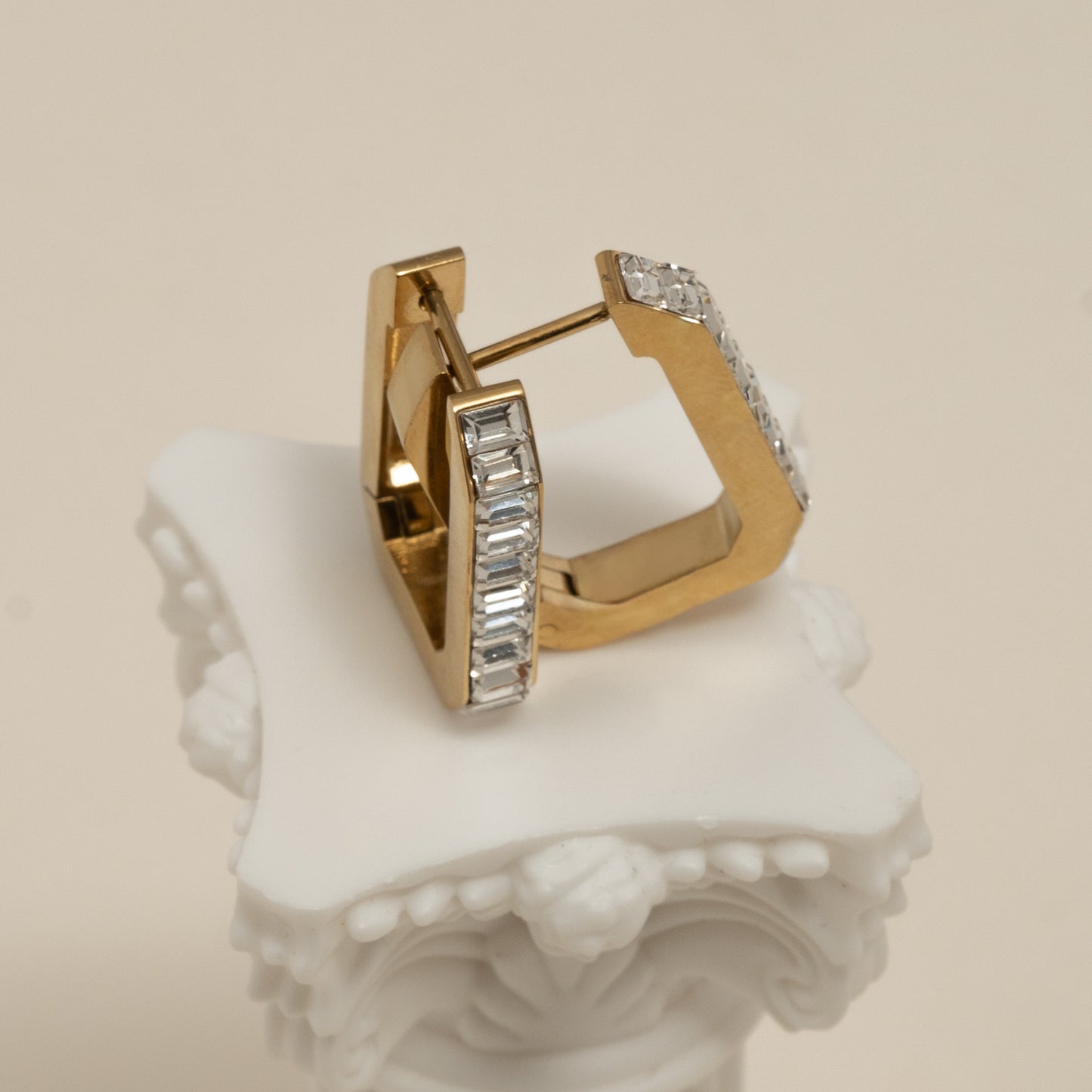 Boucles d'oreilles élégantes plaquées or 18K