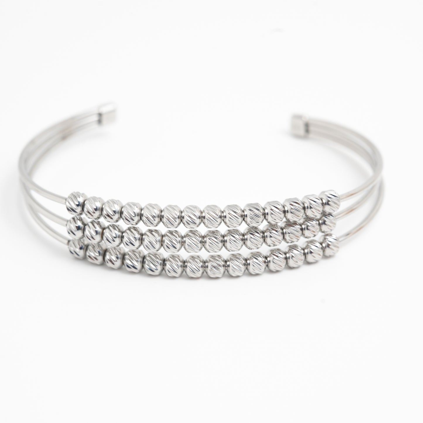 Bracelet boules argenté en Acier inoxydable-Nassy steel
