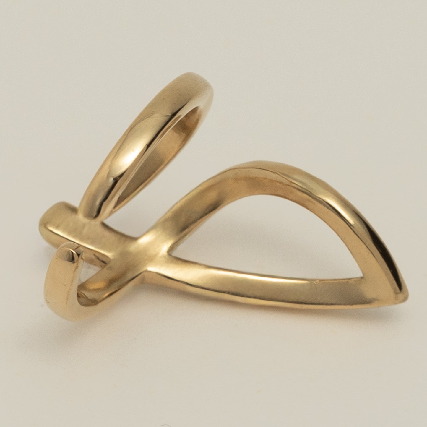 Bague dorée design strass ajustable – acier inoxydable waterproof