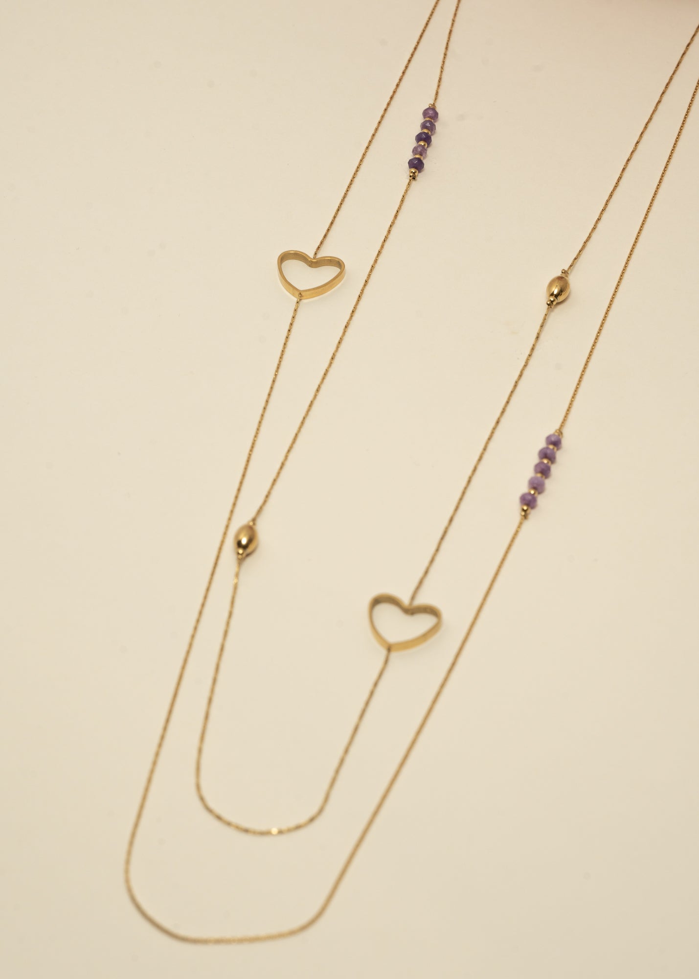 sautoir coeur - acier inoxydable