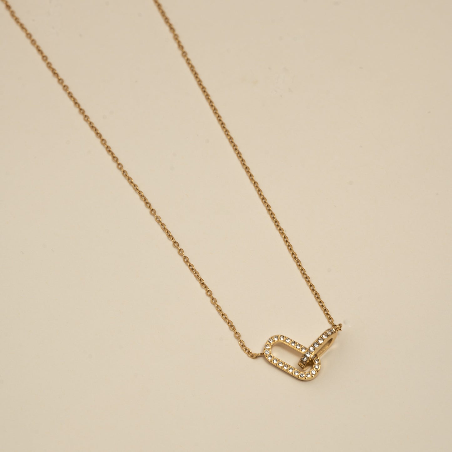 collier-acier inoxydable-plaqué or 18K
