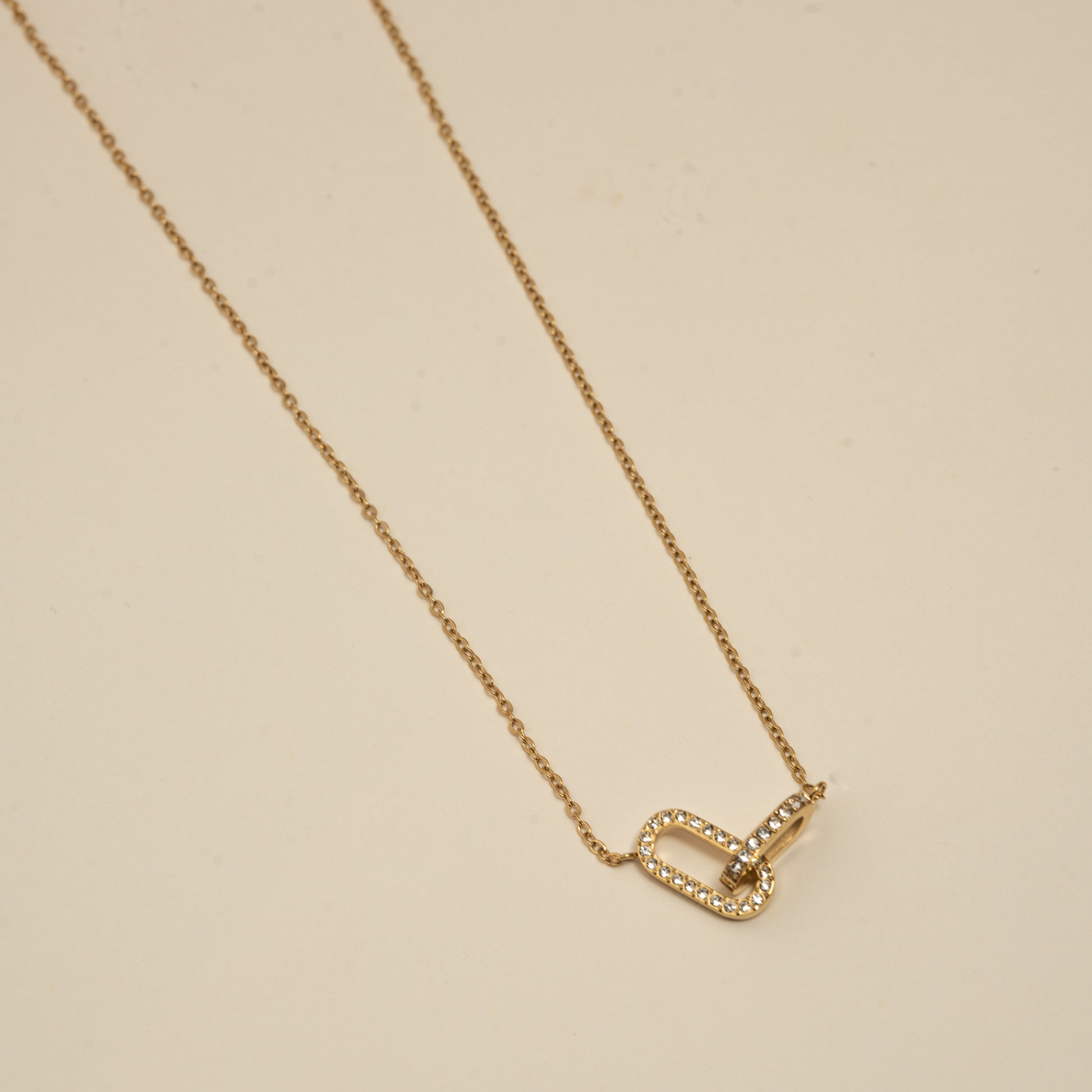 collier-acier inoxydable-plaqué or 18K