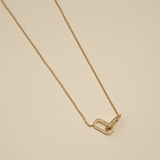collier-acier inoxydable-plaqué or 18K