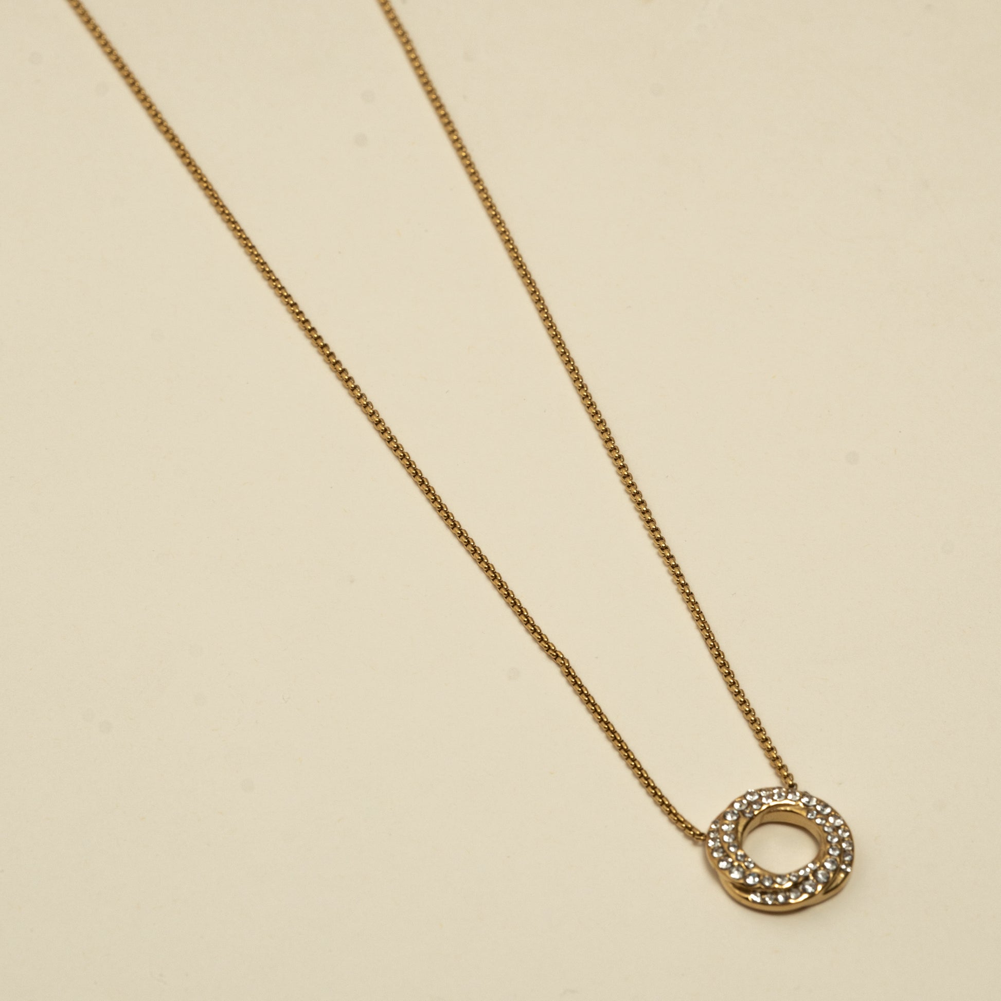 collier acier inoxydable-plaqué or 18 K - waterproof