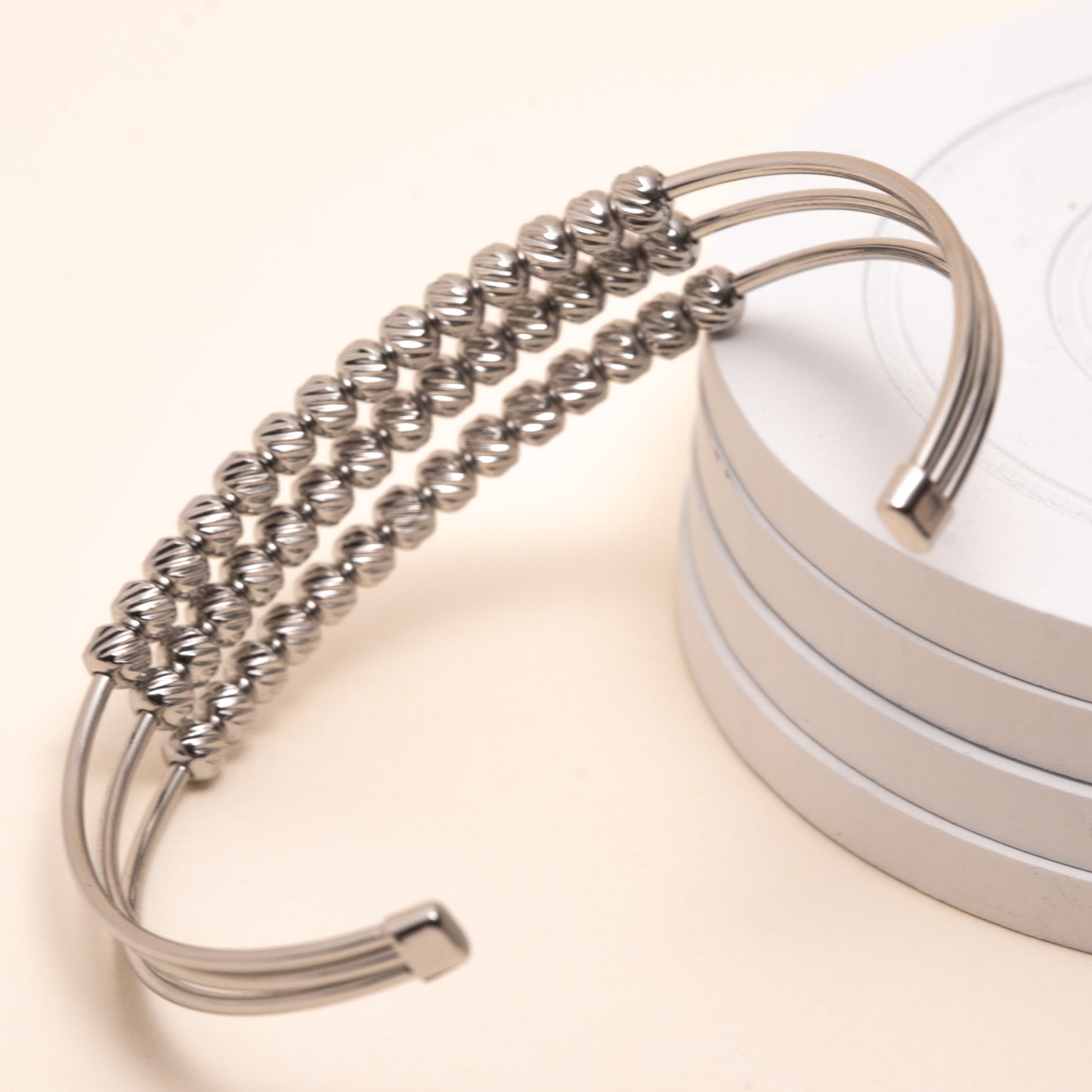 Bracelet boules argenté en Acier inoxydable