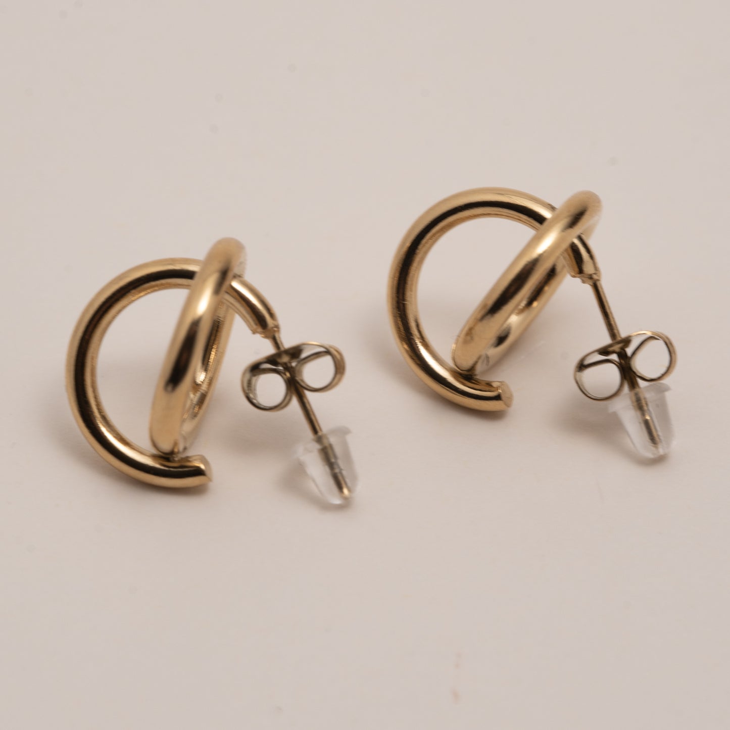 Boucles d'oreilles dorées – acier inoxydable